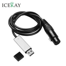 USB to DMX Interface Adapter Cable For Stage Disco Moving Head Light Length Computer PC DMX512 Controller Signal Conversio