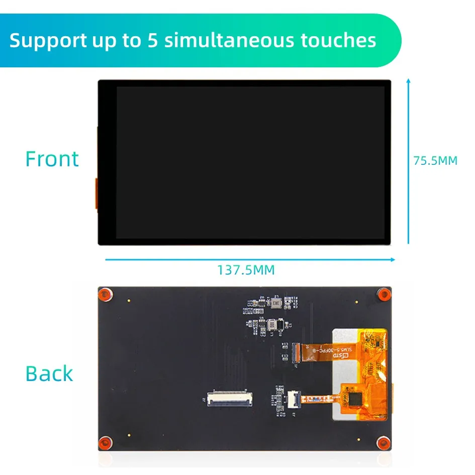 5.5 Inch 1920X1080 MIPI Interface 5-point Touch Color Depth 24-bit RGB888 Display HDMI Screen TFT LCD Modules for SBC Computer