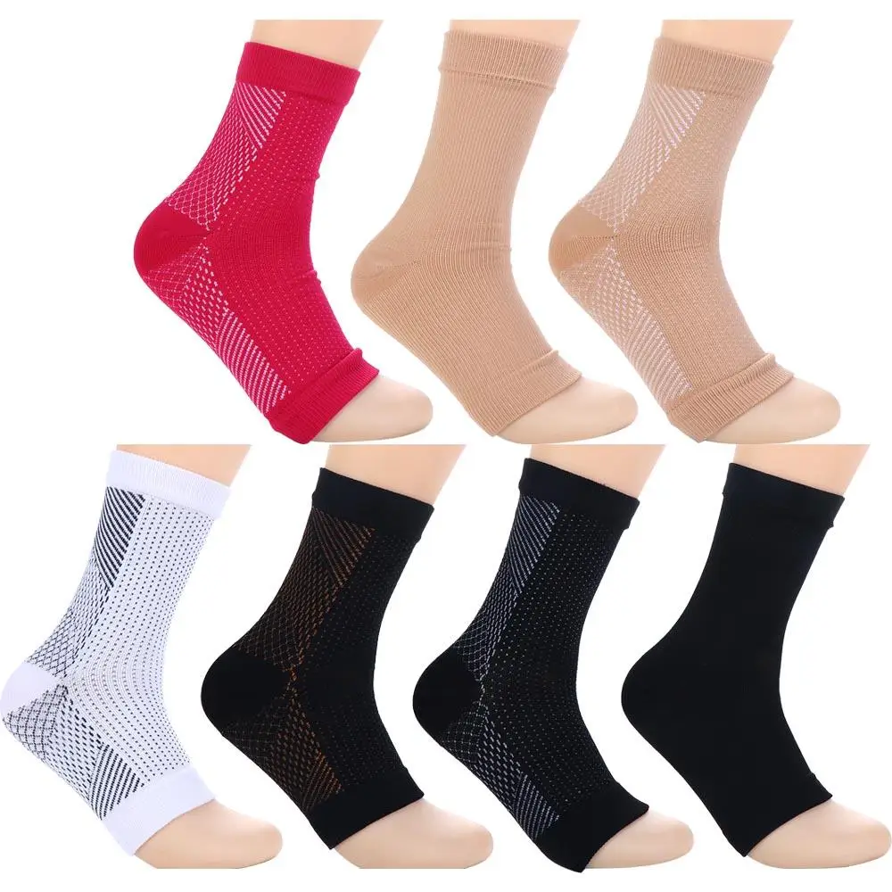 

Arthritis Heel Open Toe Anti-fatigue Foot Ankle Nylon Protective Socks Elastic Bandage Sleeve Tight Casual Socks Foot Sleeves