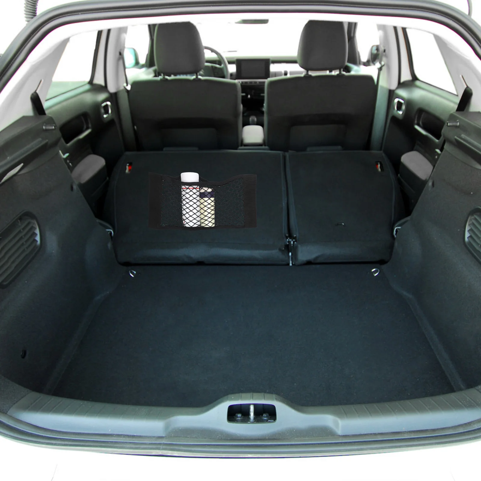 

2Pcs Car Storage Nets Black Mesh Organizers for Car Trunk Durable Stretchy Cargo Net for Vehicle Organization Small Cargo Net