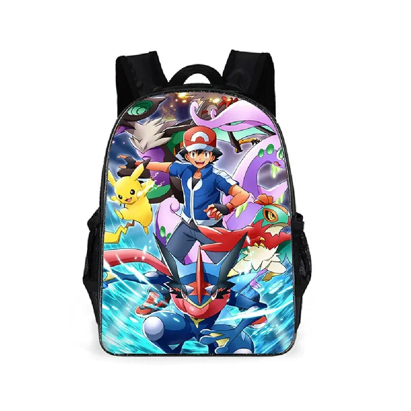 MINISO Kawaii Pokemon Backpack Pikachu Student School Bag Cartoon Animation Accessories Backpack Cartoon School Bag Mochila