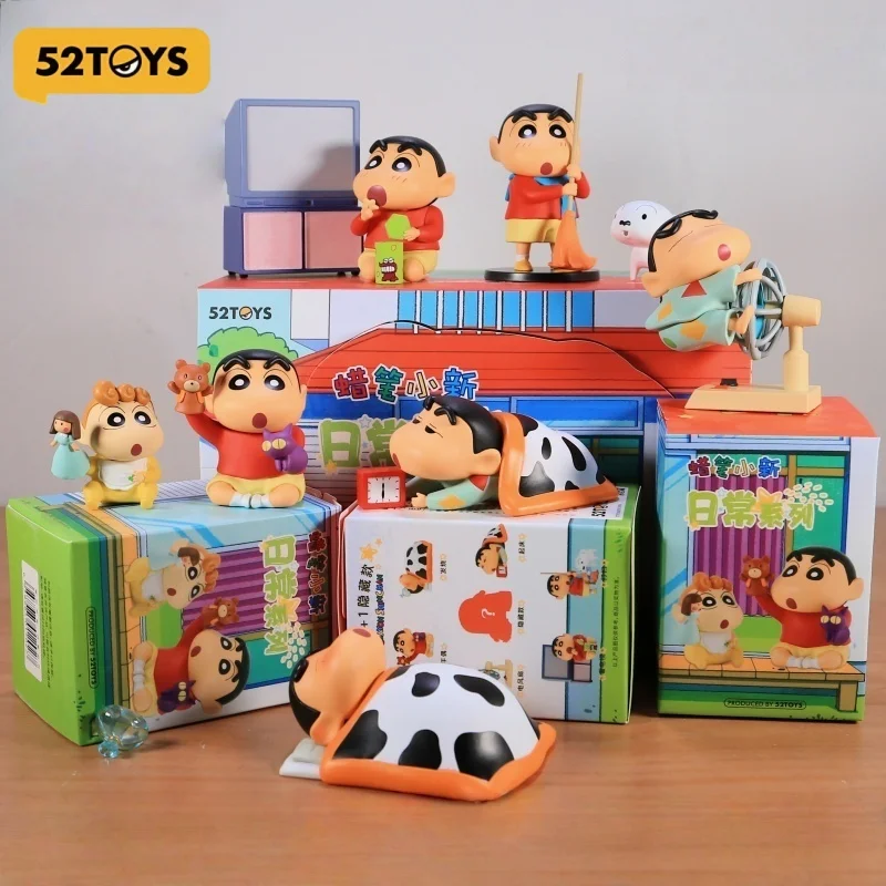 

Аниме Crayon Shin-chan Daily Series Kawaii Фигурка 52 игрушки Фигурка Манга Орнамент Кукла Подарок Модная слепая коробка Игрушка