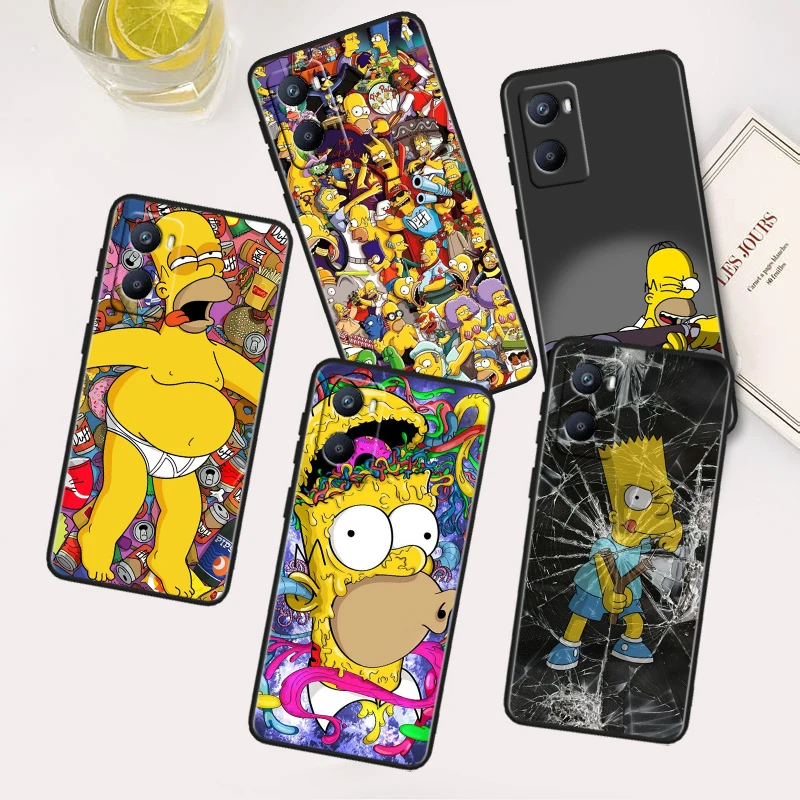 Simpsons Boy Disney For OPPO A96 A94 A93 A77S A76 A74 A73 A72 A57S A56S A54S A53 A52 A15S A9 A5 Black Phone Case