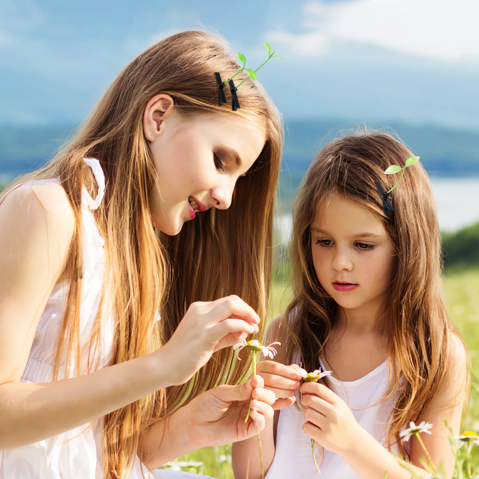 50pcs haja klipek Kaszálófű Mulatságos hairpins Legújabb divatú Paszuly sprouts haja Szöghúzó villásvég csipesz Szorító számára Nők lányok haja Hajcsat haja kiegészítők