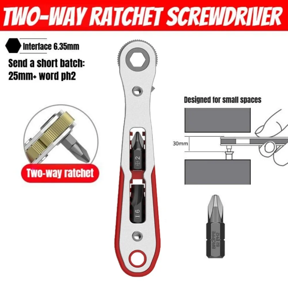 Rechtwinkliger Schraubendreher-Satz, Mini-Ratsche, 90-Grad-Offset-Schraubendreher, Taschen-Ratschenschlüssel mit niedrigem Profil, Bit-Steckschlüssel-Set – Detail 6
