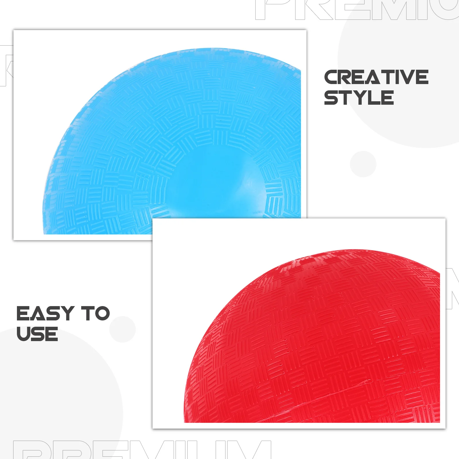 2Pcs PVC Playground Balls Kids Standard Size Pure Color for Outdoor Soccer Kickball School Playground PVC Bouncy Kickbal