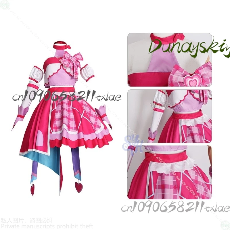 Shop1104345165 Store Pretty Cure You And Idol Cosplay Sakura Uta Cure Idol زي Kawaii الوردي السحري لوليتا الهالوين