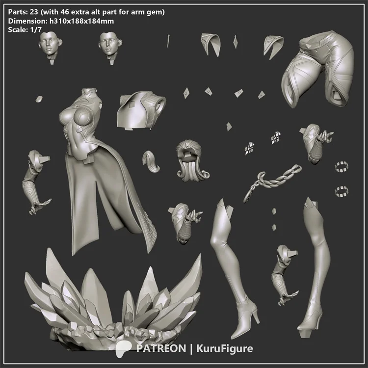 LinDeekin D268 Kit garage 3D personalizzati Figura non verniciata Modelli GK Puzzle in resina bianca smontato di modelli di personaggi