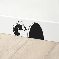 Adesivi murali colorati Banksy Rat Home Decor per la decorazione domestica soggiorno camera da letto accessori per la decorazione della casa in Pvc fai da te