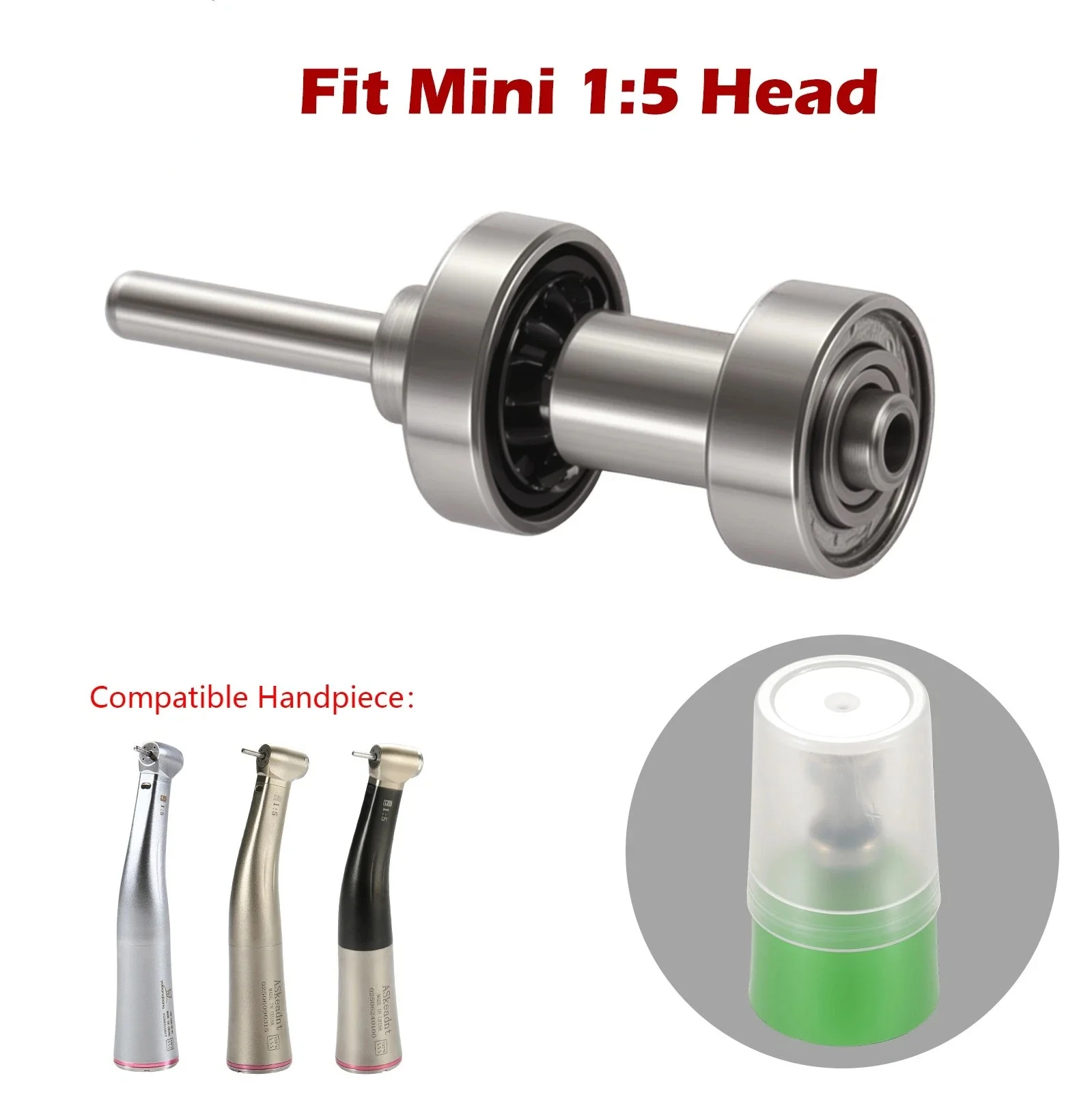 Dental 1:5 Cartridge Ball Bearing for Mini Head 1:5 NSK S-Max M95L/Ti-Max X95 Increasing Fiber Optic Contra Angle Handpiece