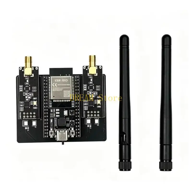 DevKitC Development Board for Wireless Project Building with USB Programming Port, Expansion Header Layout, Display Add On Use