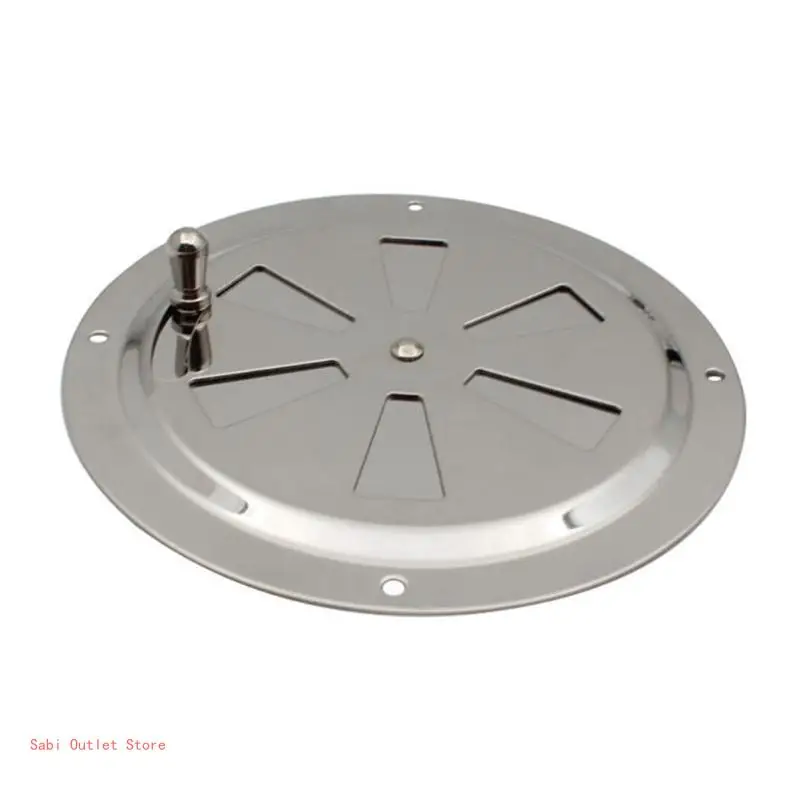 For Boat Marine Air Vent Louver Grille Cover 316 Stainless Steel Round Ventilation Plate with Side Knob