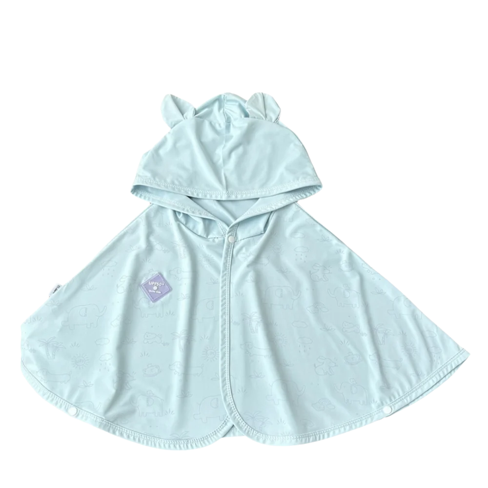 

Breathable Baby Sun Protection Clothing Light-sensing Color Change Hooded Design Kids Sunscreen Cape Thin Fabric Anti-mosquito