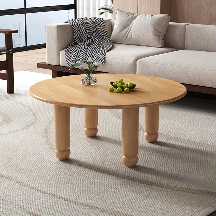 Durable Eco-Friendly Easy to Clean Modern Vintage Walnut Solid Wood Coffee Table Simple Design for Small Living Room Furniture