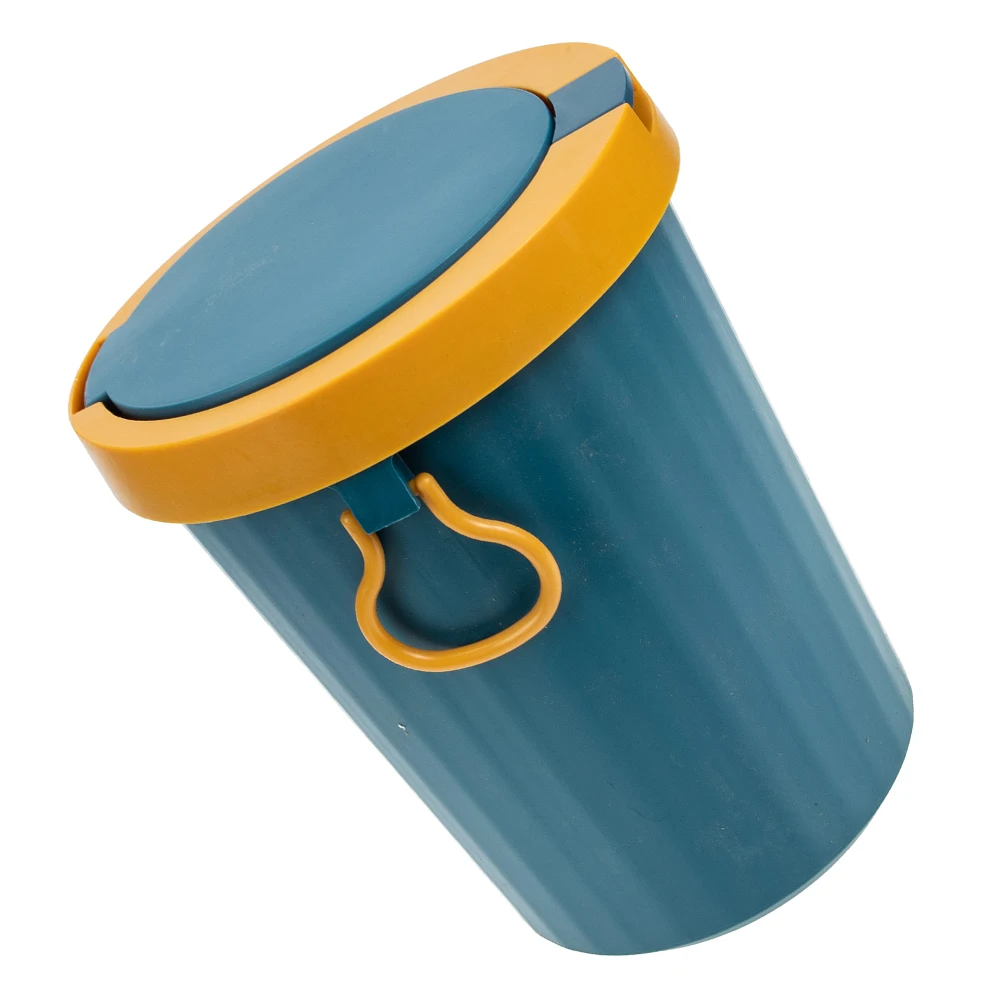 

Small Trash Can Household Waste Basket Kitchen Garbage Can Bathroom Trash Bin Sturdy PP Material Large Capacity Multi Scene