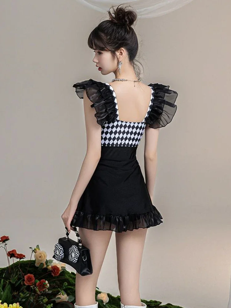 Cover-up pour femmes, Style plage, maillot de bain conservateur, été, douce princesse, Slim, ajouré, volants, Design Ins vacances, populaire, 2023