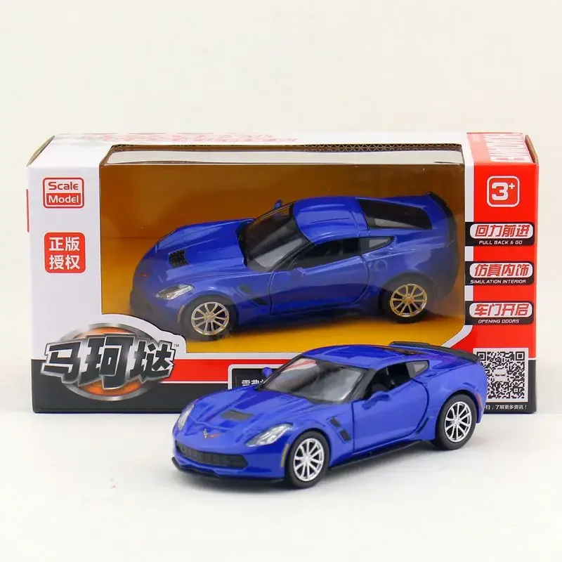 1:36 Chevrolet Corvette C7 Scale Metal Diecast Replica Home Office Miniature Art Vehicle Decoration Kid Boy Toy X72