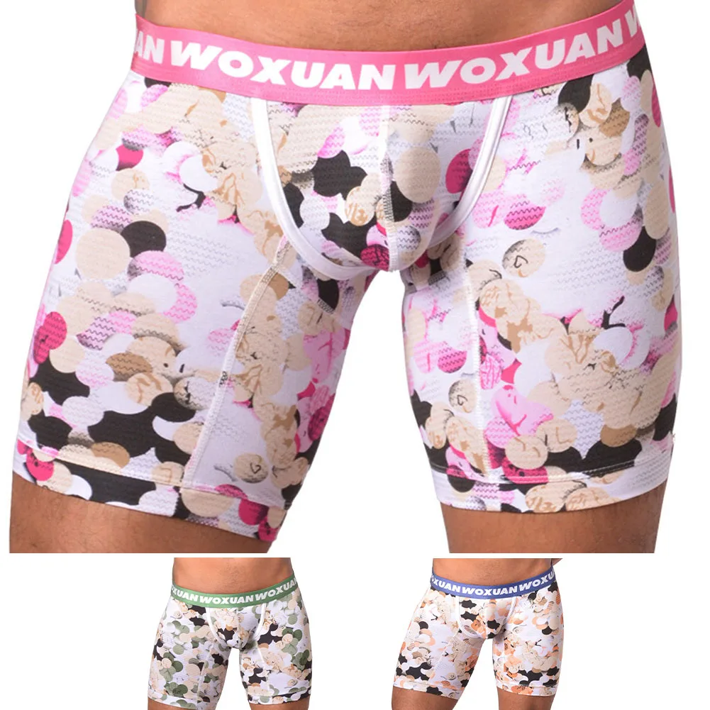

Men Sexy Boxer Short Print Breathable Sports Underpants Men Underwear Comfortable Boxers Underwear Man