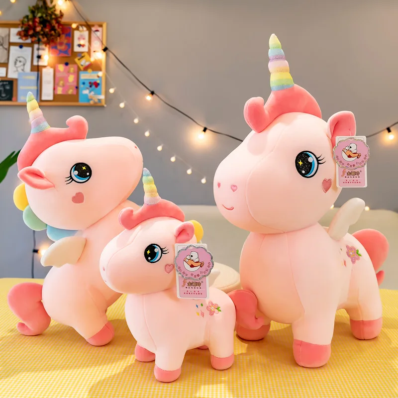 30-40cm Kawaii unicorno Pony bambola peluche bambini regalo di compleanno bambola cuscino/cuscino regalo di natale per la famiglia e gli amici