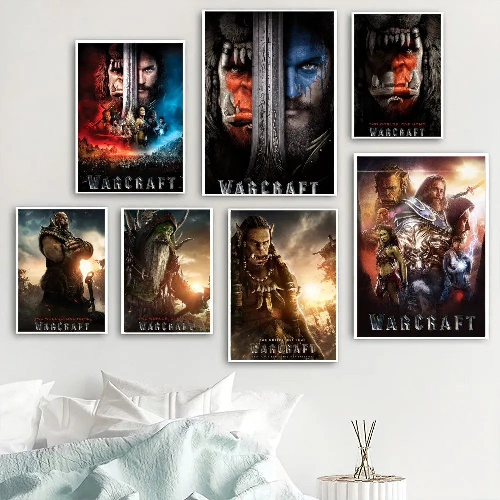 Movie W-Warcrafts Poster Home Room Decor Livingroom Bedroom Aesthetic Art Wall Painting Stickers