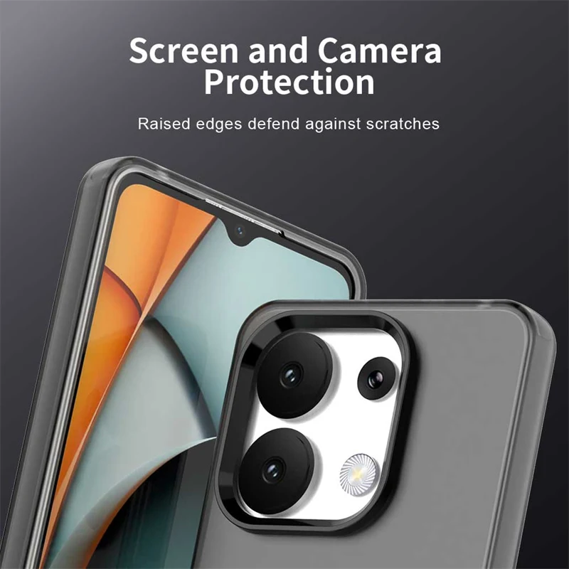 Custodia per telefono opaca Candy per Xiaomi Redmi Note 13 4G Cover posteriore antiurto per Redmi Note 13 4G Sensazione delicata sulla pelle чехол Funda