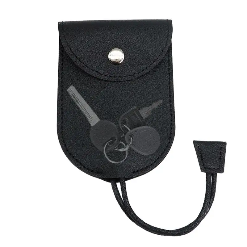 Car Key Holder PU Leather Pull Type Key Cover All Around Protection Handmade Vehicle Key Holder Secure and Not Easy to Pull Down