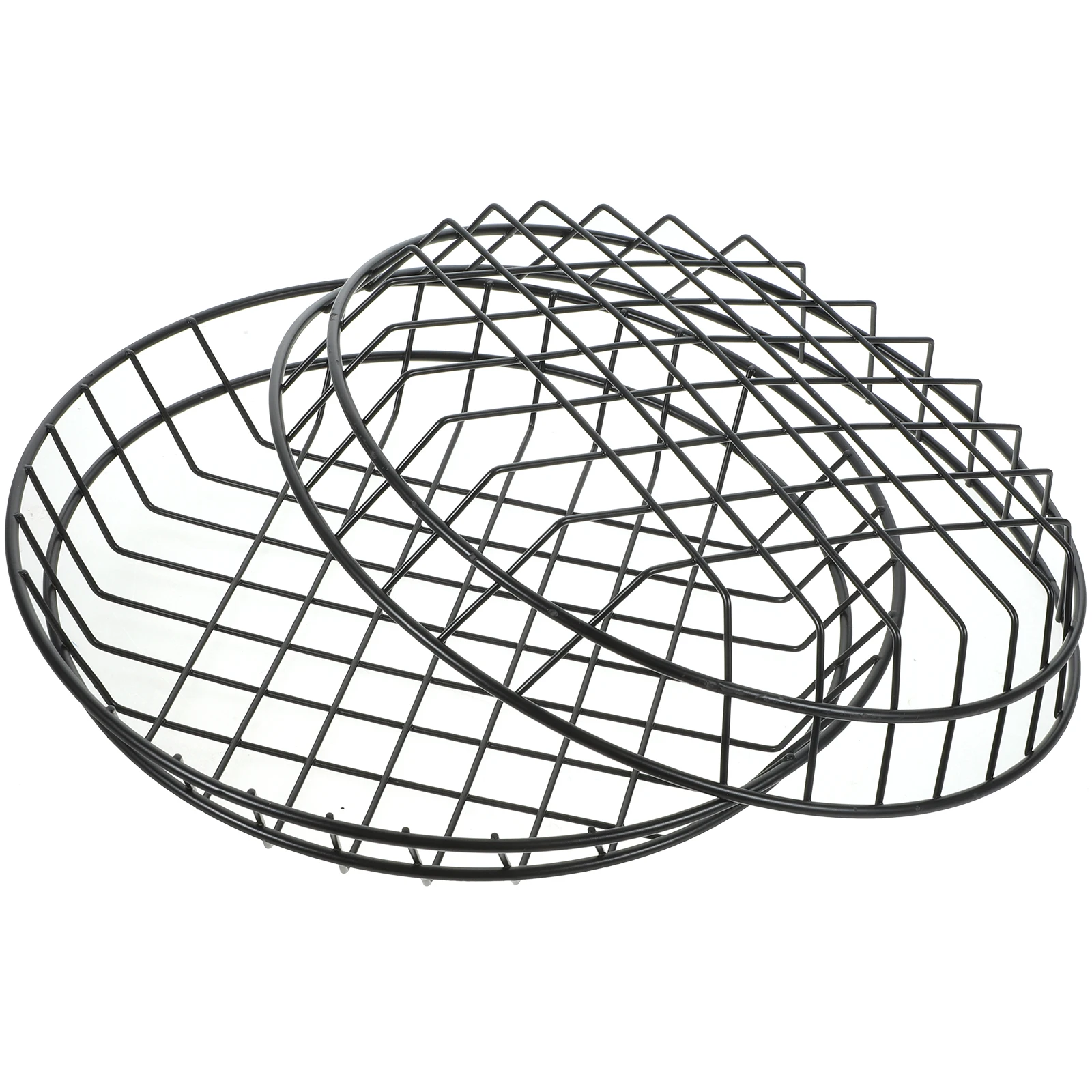 

2pcs French Fries Basket Round Wire Storage Bread Hotel Snack Hollow Iron Large Size Kitchen Bar Tools Food Container