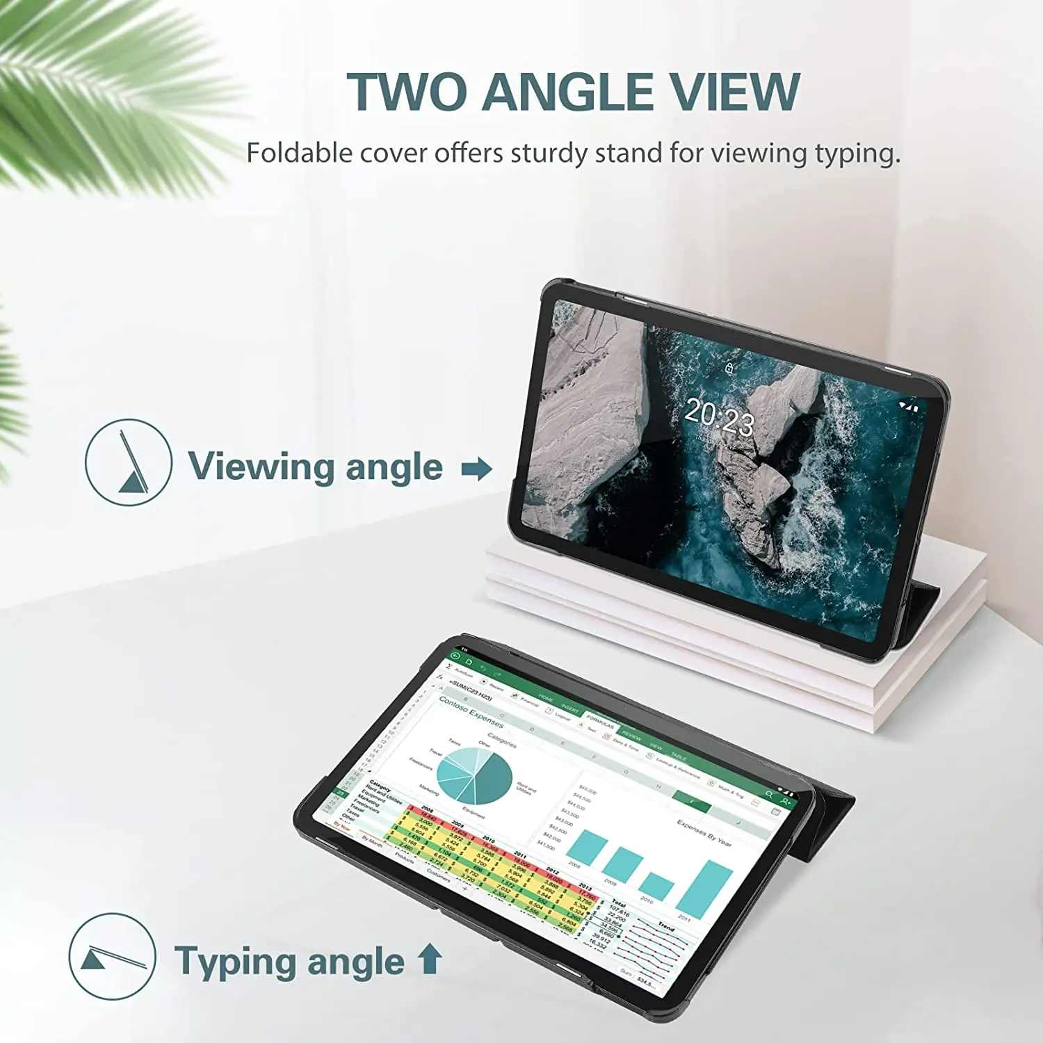 Couro do plutônio tri-folding caso para nokia t20 t 20 caso suporte magnético inteligente capa para funda nokia t20 10.4 polegada 2021 tablet crianças