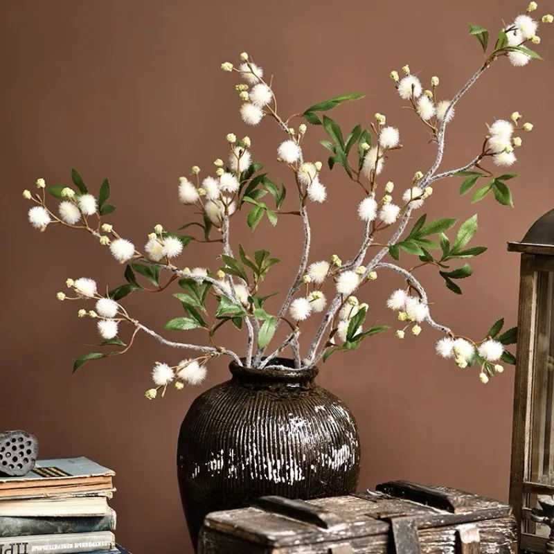 

Имитация волосатых фруктовых растений, бархатный шар, букет цветов, домашняя гостиная, стол, свадебное украшение, искусственные цветы, искусственный цветок