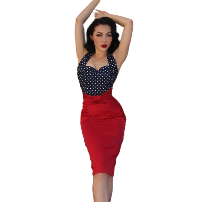 le palais Elegant vintage Lap top bow wine red thick fashion temperament retro high waist bag hip pencil skirt only skirt no top