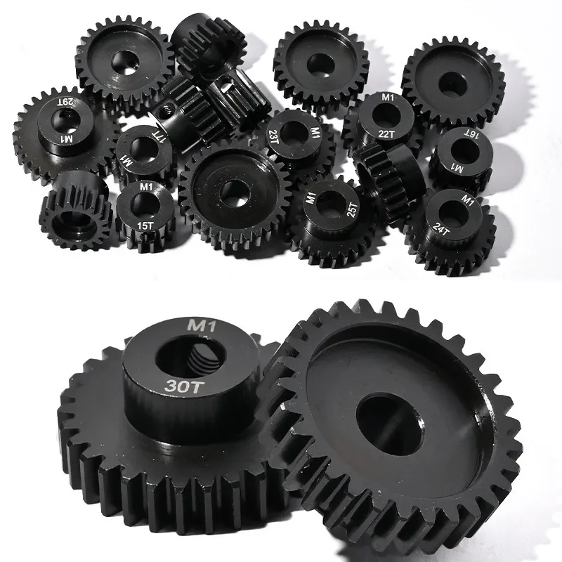 เฟือง M1 8 มม. 14-20T 21T-25T 26T-30T เฟืองมอเตอร์พีเนียนสำหรับรถ 1/5, 1/6, 1/7, 1/8 Trsx ARRMA 4WD Outcast 8S EXBRC แกนเพลามอเตอร์รถ