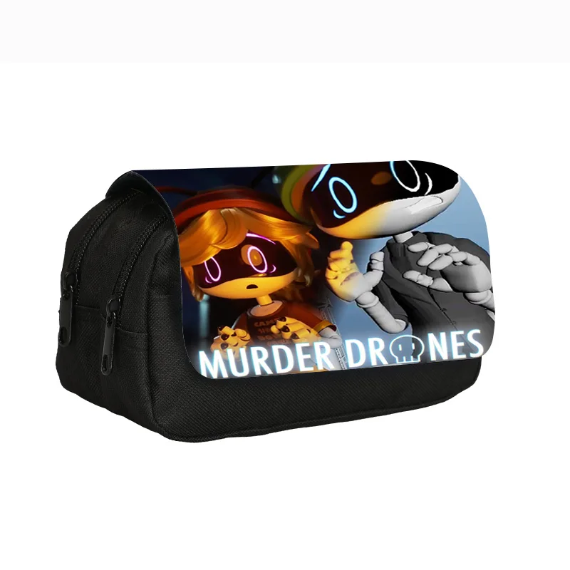 Murder drone double-layer pencil case multifunctional cartoon large capacity versatile gift  boys and girls on school birthdays