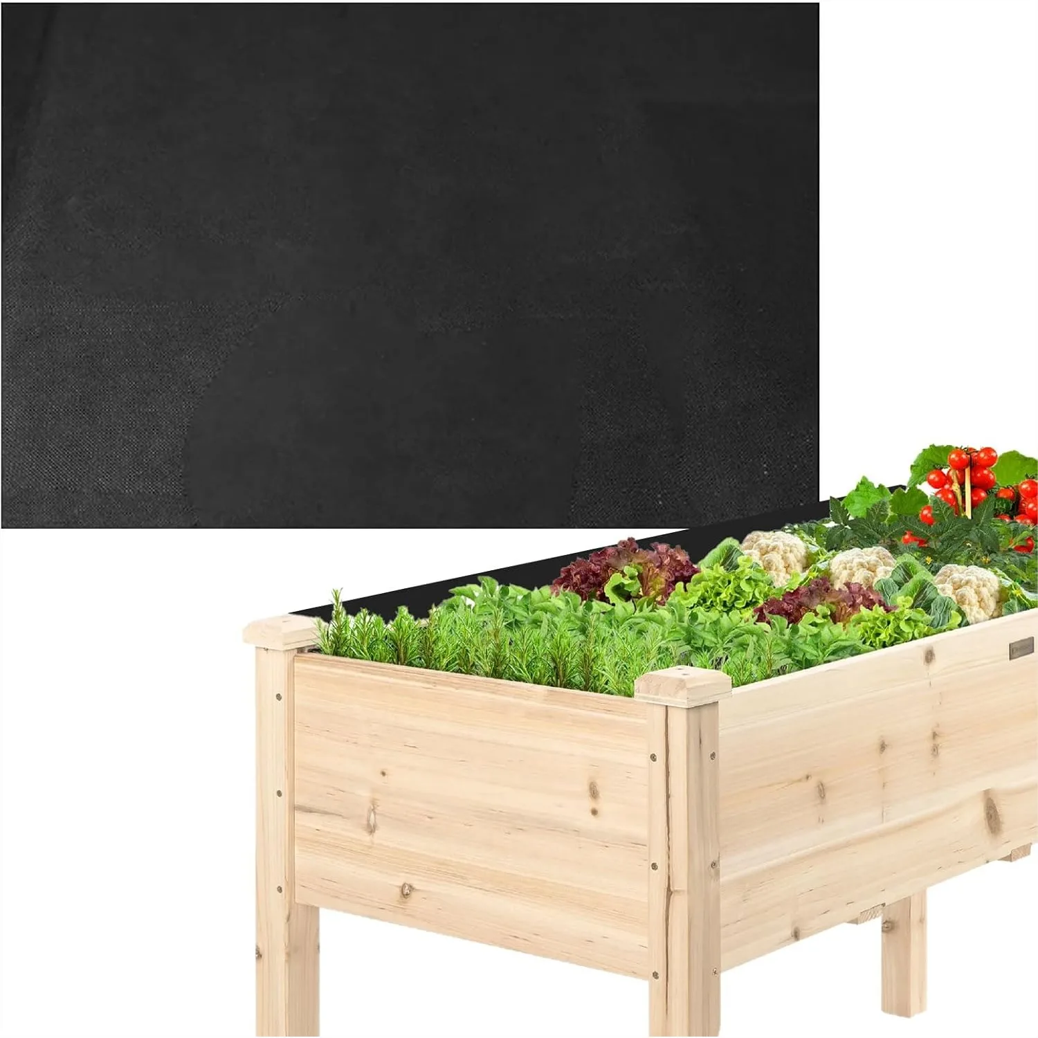 

Raised Garden Bed Liner, 5x9ft Waterproof Planter Liner with Breathable Non-Woven Fabric for Vegetables, Patios, Decking