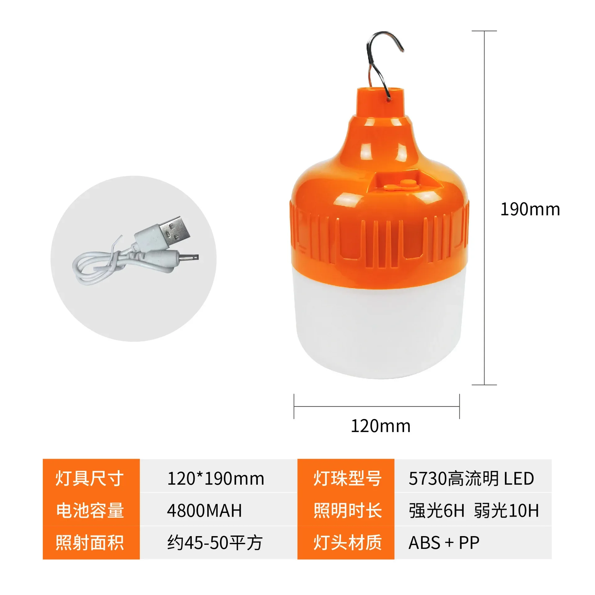 Led Noodverlichting Huishoudelijke Ultra-Heldere Waterdichte Oplaadbare Noodverlichting Nacht Markt Kraam Camping God Wapen