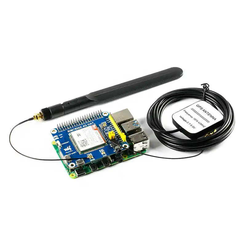 

Raspberry Pi Gen 4 3b+ SIM7600CE 4G Expansion Board 4G/3G/2G Communication GNSS positioning