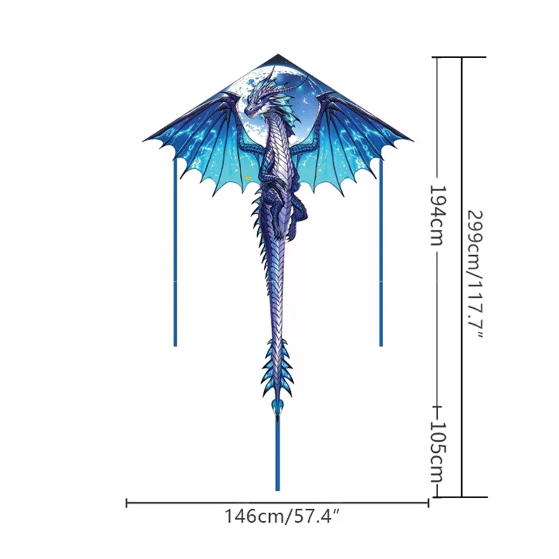 Grande pipa de dragão para crianças e adultos, fácil de voar, grande enorme pipa de dragão, vem a cauda, fácil de voar, brinquedo ao ar livre