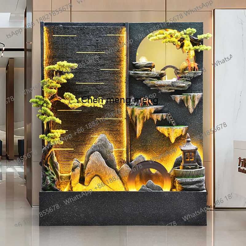 

Double-sided running water screen rockery fountain landscape entrance living room partition lucky ornament