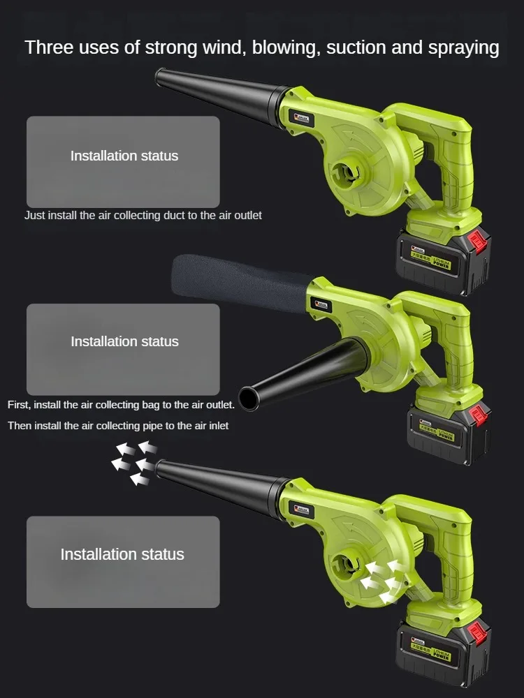 Powerful Lithium Battery Blower with Charging | Soot Blowing & Snow Blowing Tool