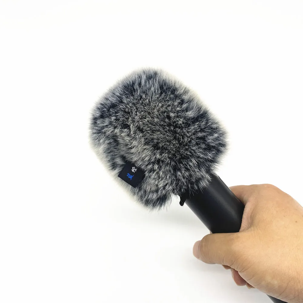 الأزرق السرعوف الميت القط في الهواء الطلق الاصطناعي الفراء الرياح غطاء ميكروفون إفشل الزجاج الأمامي كم درع ل Tascam X8 الزجاج الأمامي