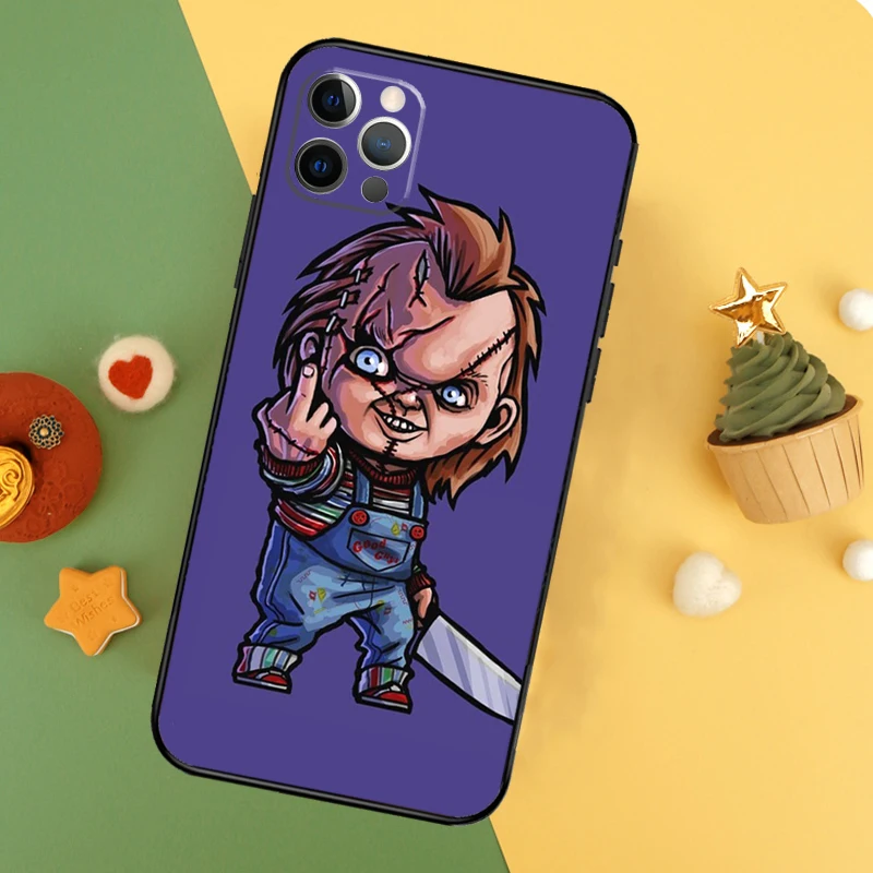 Chucky Doll-funda de teléfono de película de terror para iPhone 17 Pro Max 17Air 16E 15 14 13 12 11 16 Pro Max Mini, funda a prueba de golpes