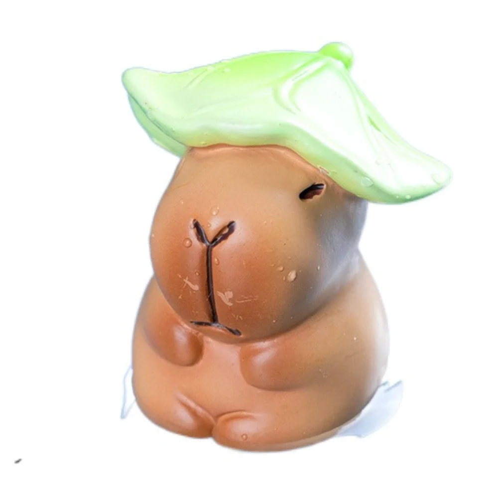 Swimming Capybara Figure Toys Take Bath Tortoise Simulation Capibara Model Cartoon Cycling Capybara Animals Figures Ornaments