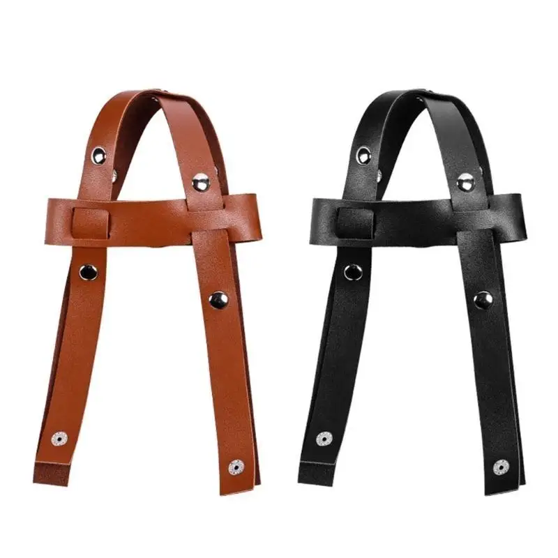 

652F Road Bike Handlebar Cup Holder Beverage Pouches Leather Bicycles Water Bottles Cup Holder Cycling Coffee Drink Cup Rack