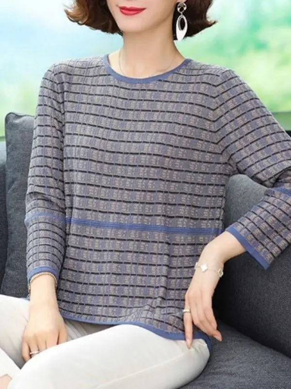 Loose Fit Short Sleeve round Neck T-Shirt Women's Base Shirt Thin Nine Points Sleeve Korean Style Commute Wind Fashionable