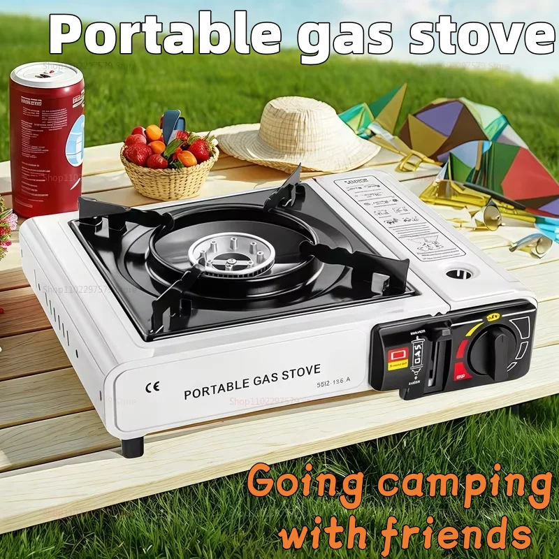 Cuisinière à gaz d'extérieur portable pour la cuisine de camping et l'utilisation domestique Brûleur à gaz compact léger adapté à l'extérieur et à la maison