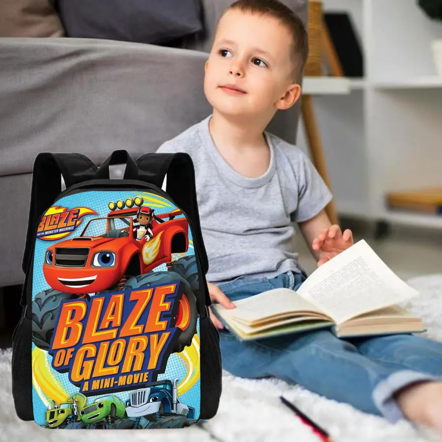 Blaze and the Monster Machines Backpack Children Toddler Kindergarten Bookbags Kawaii Boys Girls Kids Cartoon School Bags