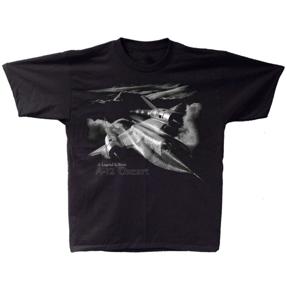 USAF A-12 Oxcart Supersonic Strategic Reconnaissance Aircraft T-Shirt 100% Cotton O-Neck Short Sleeve Summer Casual Mens T-shirt