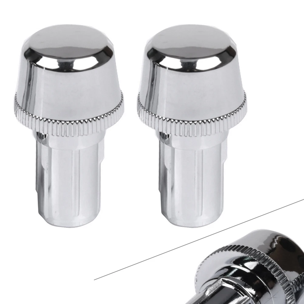 1Pair Chrome Motorcycle Handlebar Grip End Caps Bar Plugs For Yamaha YBR125 YBR 125