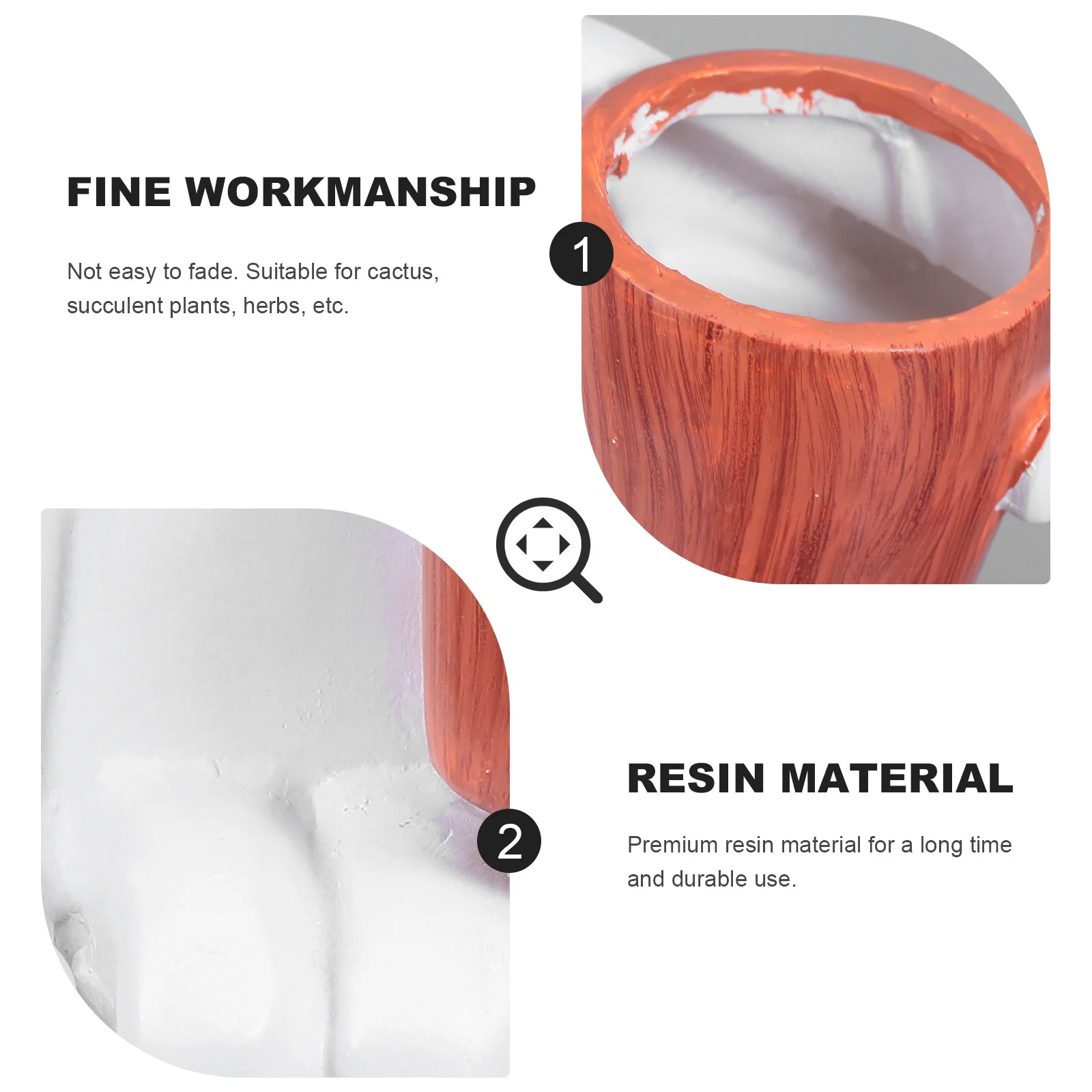 

Горшок для суккулентов из смолы, креативный портретный дизайн, декоративный контейнер для растений для домашнего офиса, сада, настольный портретный цветочный горшок