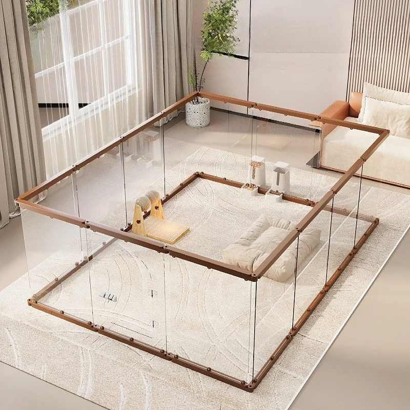 Acrylic Pet Fence with Insulation Dog Cage Transparent Dog Kennel for Indoor Dogs Crate furniture DIY Freely Combined House