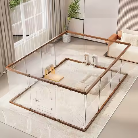 Acrylic Pet Fence with Insulation Dog Cage Transparent Dog Kennel for Indoor Dogs Crate furniture DIY Freely Combined House